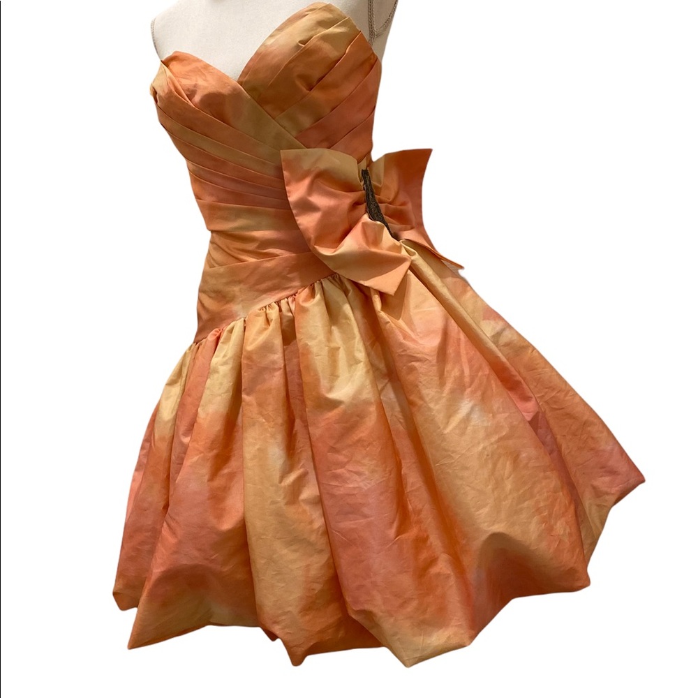 Vintage 90’s Cache Strapless with Bow Cocktail Dress
